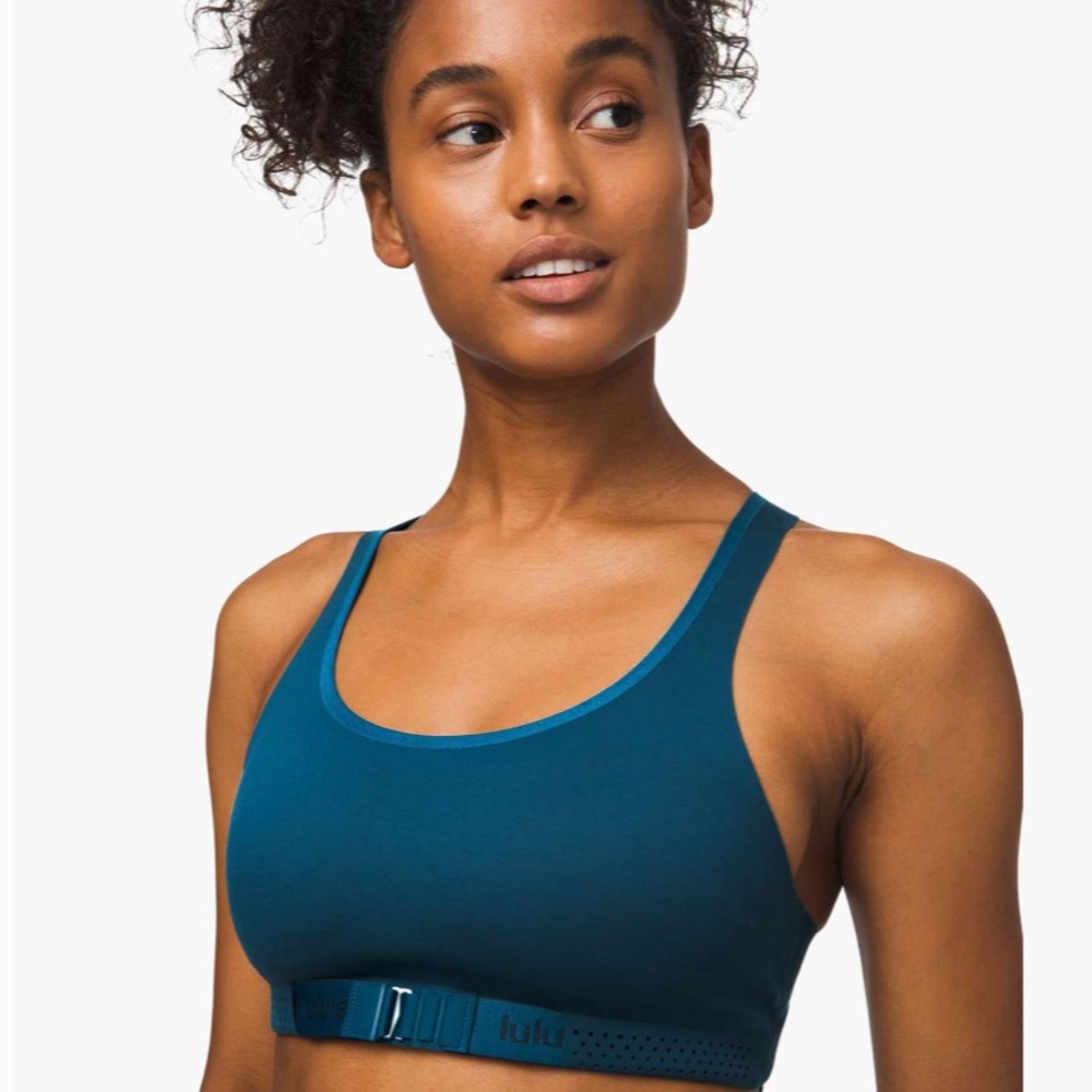 lululemon athletica Teal Blue Sports Bra with Front Buckle